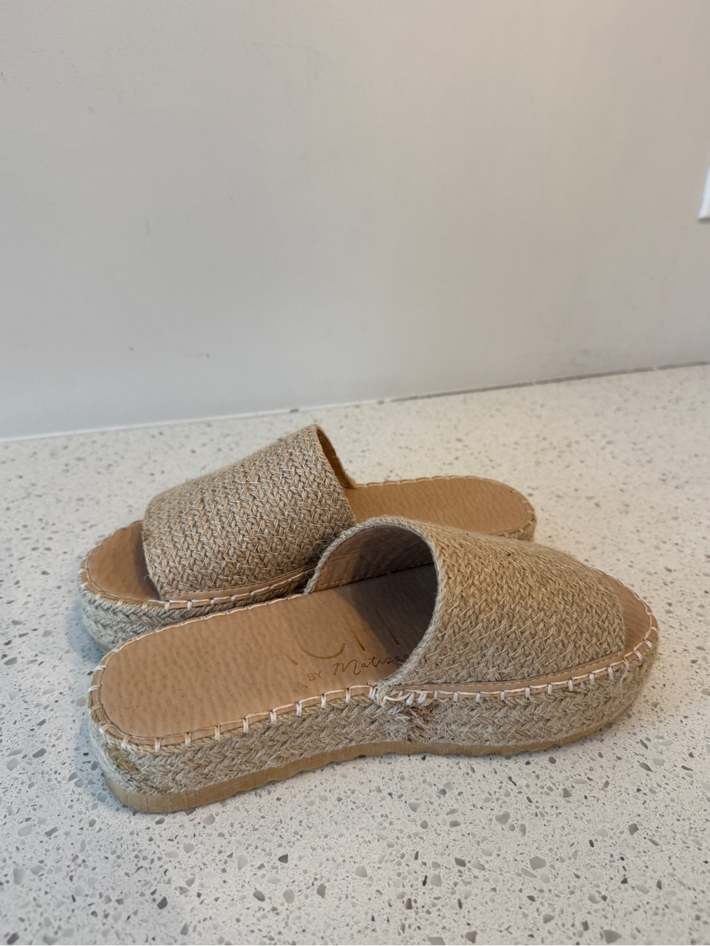 Slide Sandals in Natural Beige